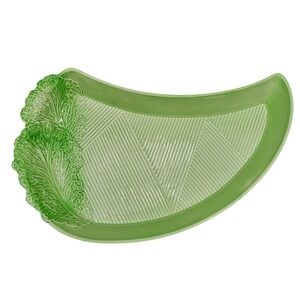 Carlton Ware Green Cabbage Leaf Crescent Serving Platter Australian Design 15689